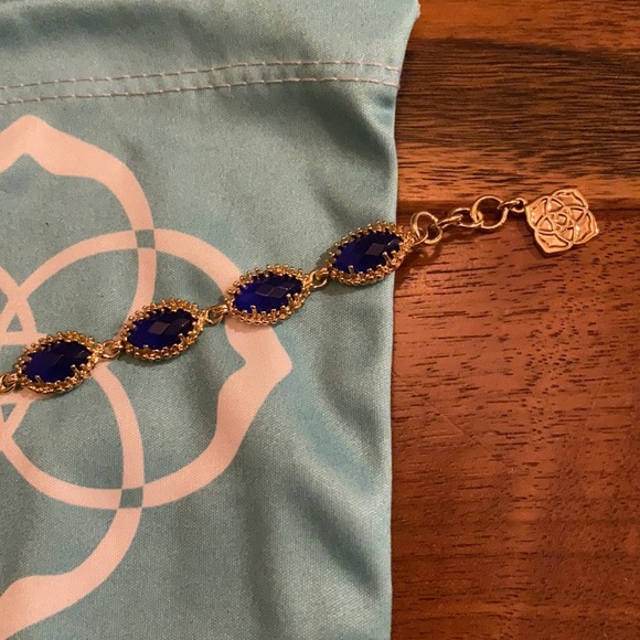 Kendra Scott Jana Cobalt Blue Stones & Gold Bracelet - Picture 7 of 10